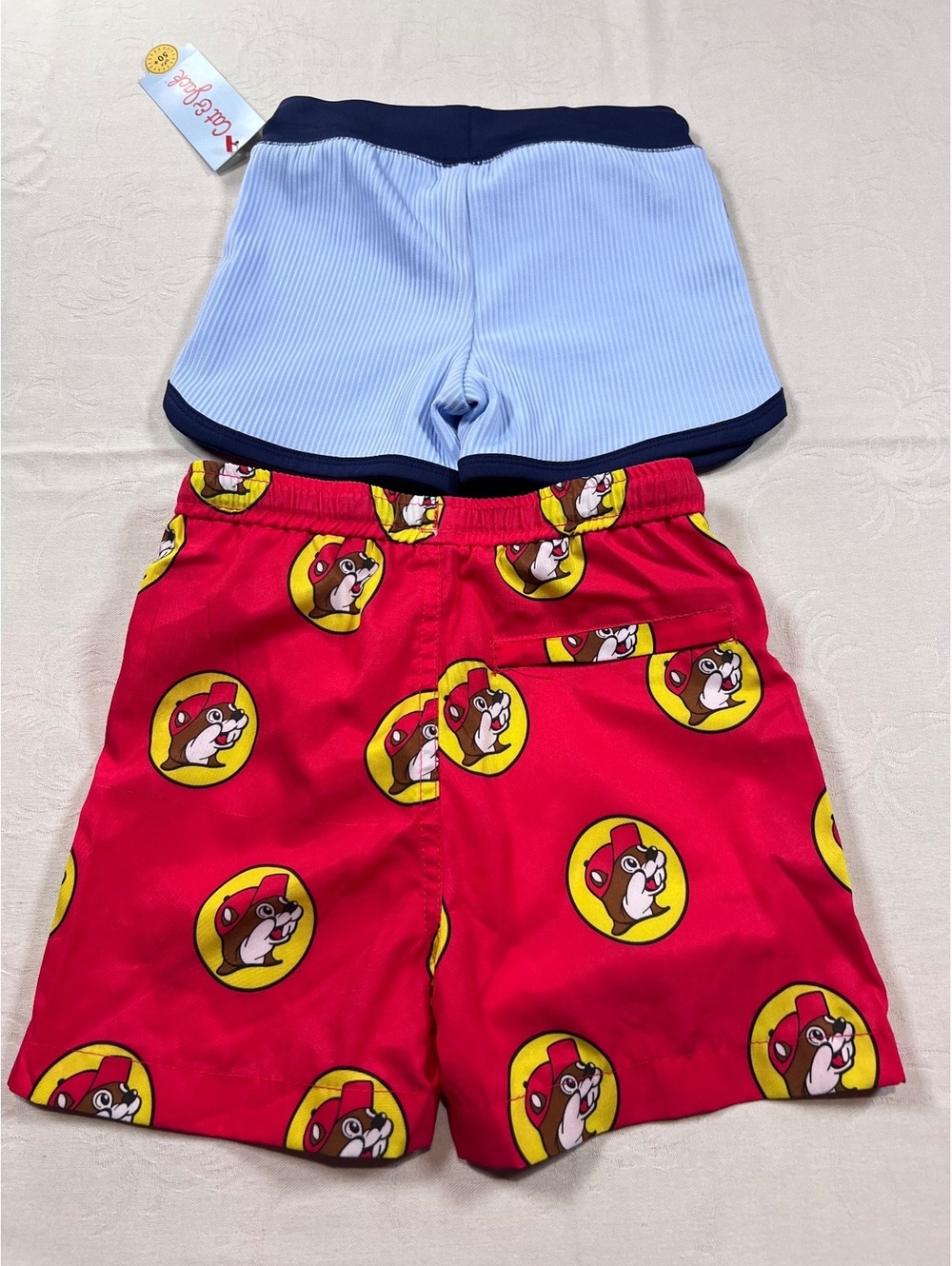 Bucees Cat & Jack Set of Swim Trunks Size 5T Red Blue